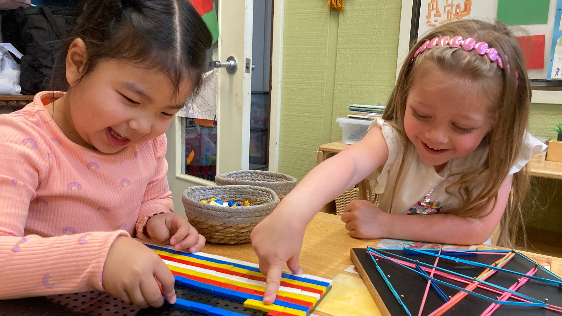 Students learning indoors